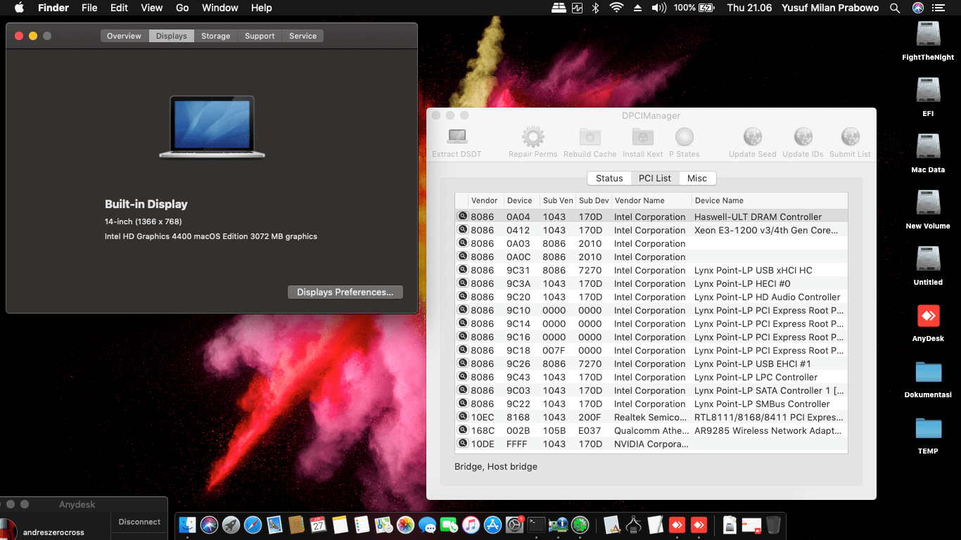 A455LD WX110D [Intel HD 4400] 2